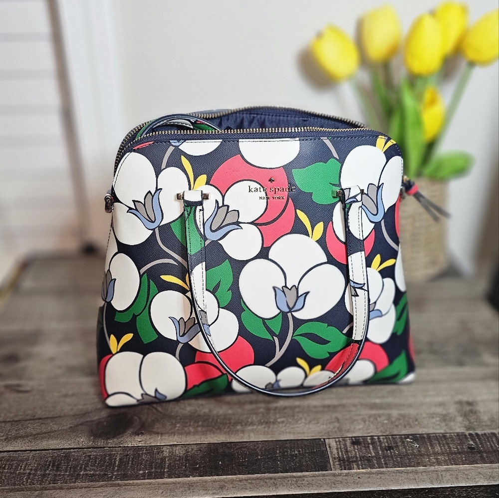 New Kate Spade Dome Satchel. Spring Design. With Strap